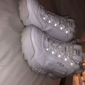 White Fila Disruptor II Sneakers